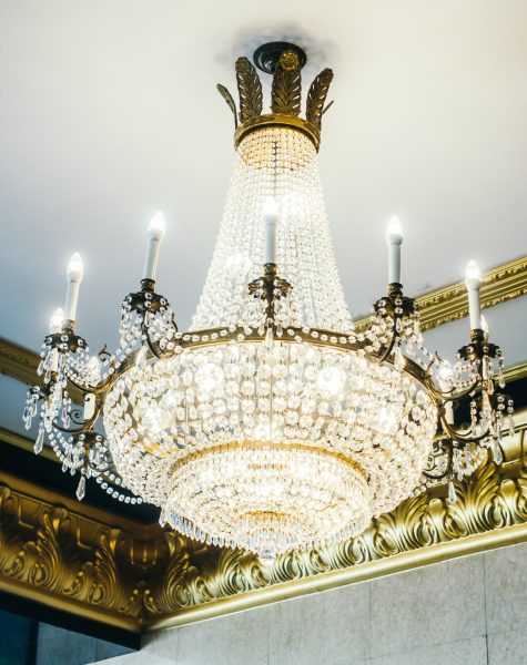 Beautiful luxury chandelier decoration interior of room