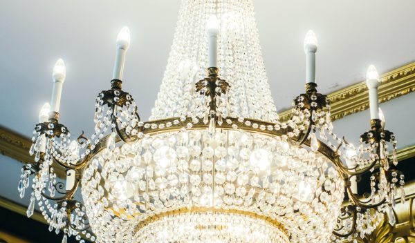 Beautiful luxury chandelier decoration interior of room