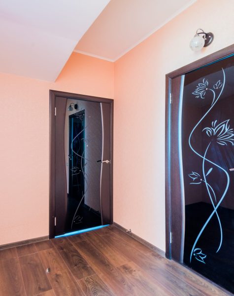 Russia, Moscow- August 05, 2019: interior room apartment modern bright cozy atmosphere. room doors, repair corridor